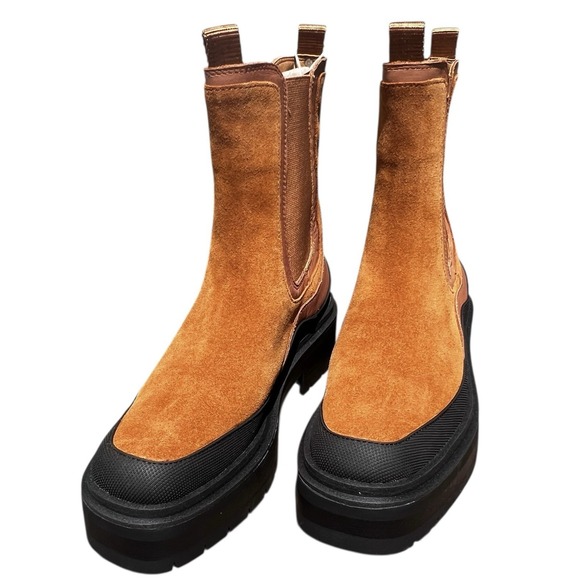 Sam Edelman Women's Lulia Chelsea Boots Camel/New Whisky Sz7‎ - Picture 1 of 12